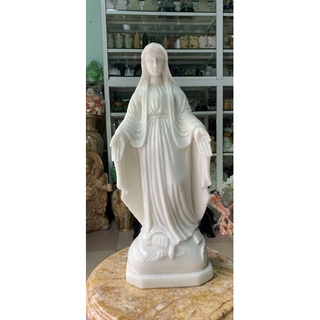 Tượng đức mẹ maria đá cẩm thạch trắng - cao 51cm
