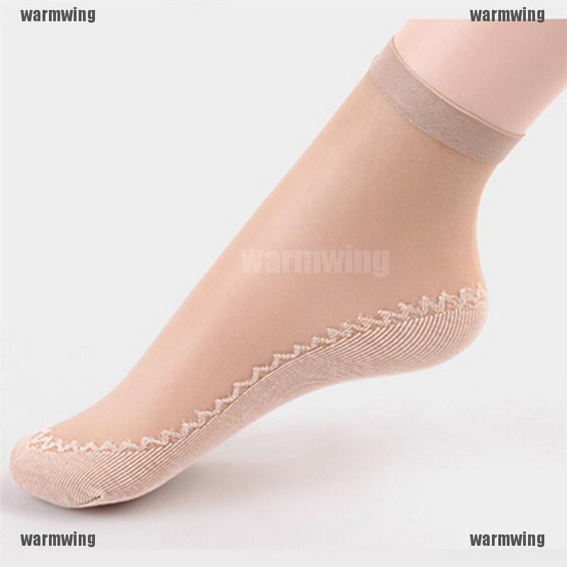Set 5 Đôi Vớ Cotton Lụa Đế Cotton Chống Trượt Thời Trang Cho Nữ