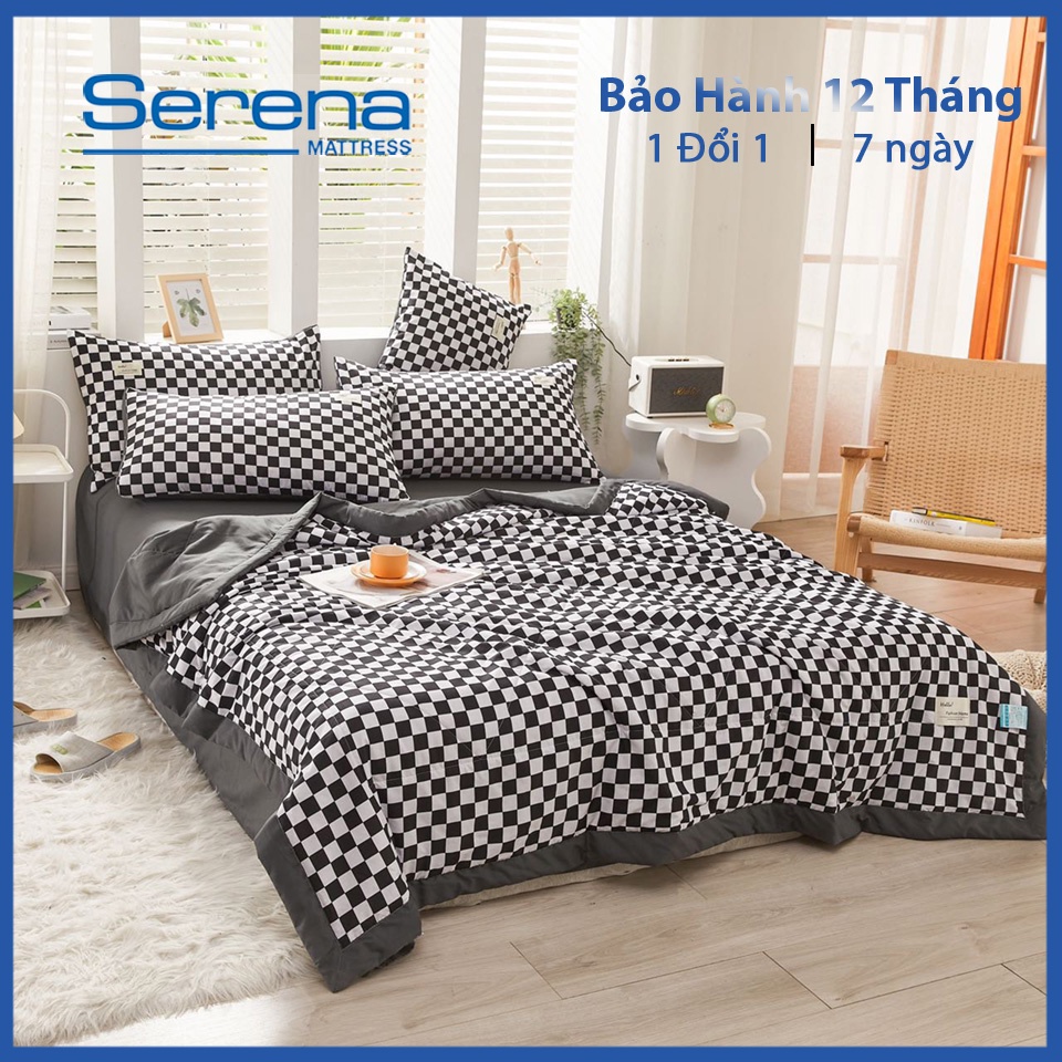 Bộ Ga Giường 5 Món Tici SERENA Chăn Ga Gối Đệm Drap Trải Giường Cao Cấp Set Chăn Ga Gối - Hệ Thống Nệm