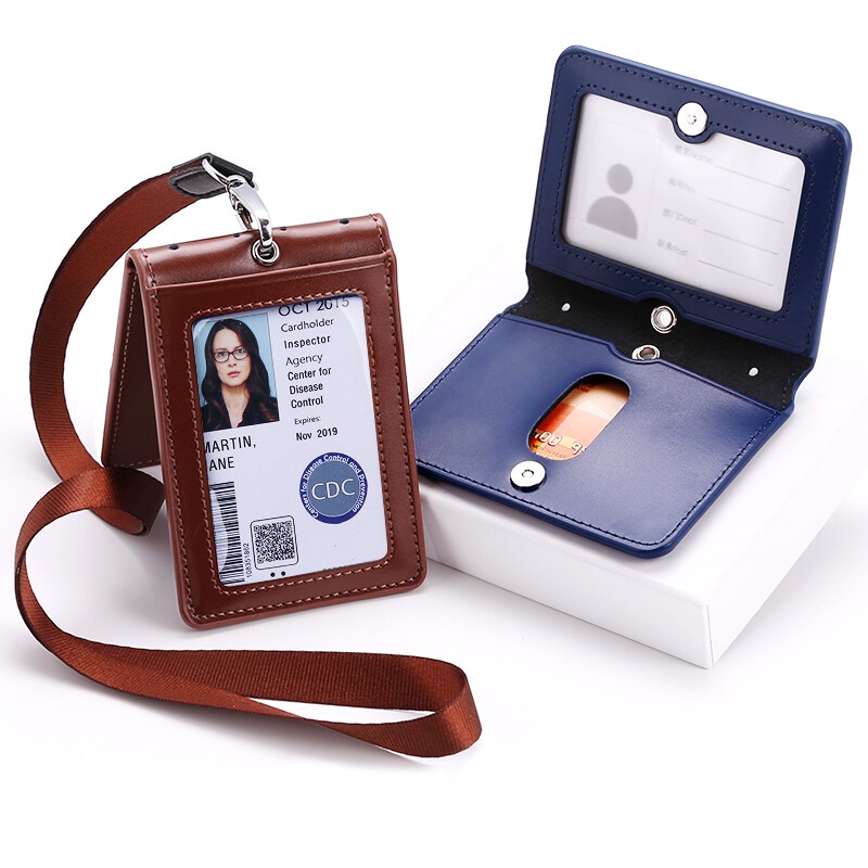 Bao Da Đựng Thẻ ID Có Dây Đeo Cổ Chất Lượng Cao 2022