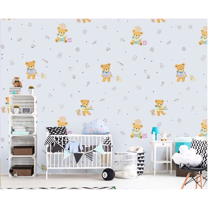 Decal dán tường, giấy dán tường mẫu hoạt hình,thiếu nhi siêu đẹp khổ 45cm