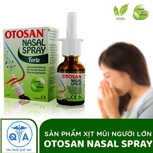 [CHÍNH HÃNG]Otosan Nasal Spray Baby - Hỗ trợ viêm mũi do vi khuẩn hay virus, viêm xoang, khô niêm mạc mũi (Lọ 30ml)