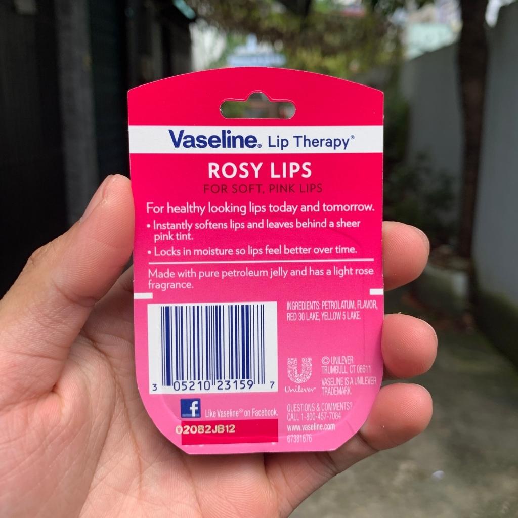Sáp dưỡng môi mềm mịn Vaseline rosy lips 7g