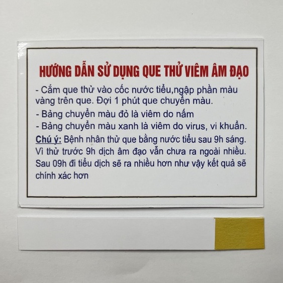 Que thử viêm nhiễm phụ khoa nhanh nhạy - Que test viêm âm đạo