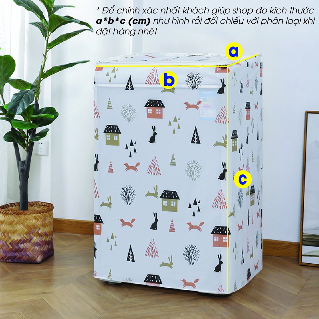 ÁO TRÙM MÁY GIẶT HOA LÁ HOÀNG GIA CAO CẤP, PHÂN LOẠI CỬA TRÊN VÀ CỬA TRƯỚC.LOẠI 5KG,7KG VÀ 10KG