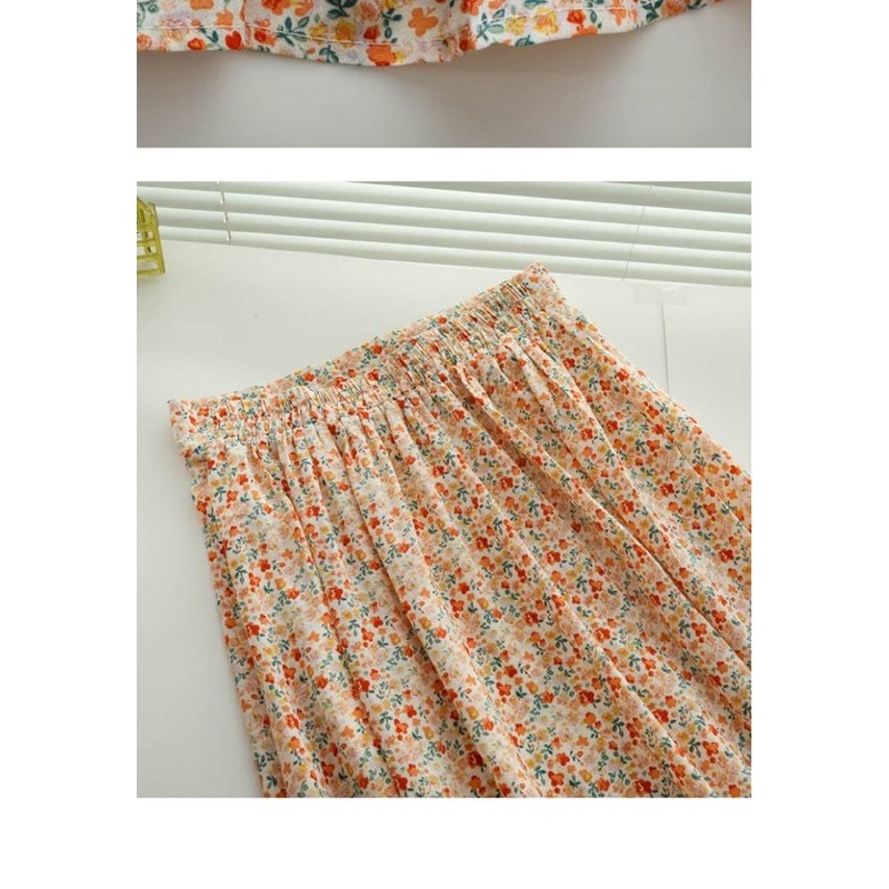 Chân váy hoa nhí vintage