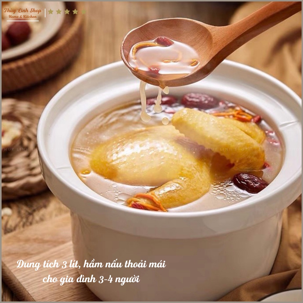 NỒI NẤU CHÁO ĐA NĂNG BEAR 3 LÍT BẢO HÀNH CHÍNH HÃNG 12 THÁNG CÓ HDSD TIẾNG VIỆT