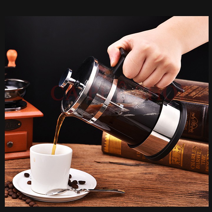 Bình pha trà cà phê kiểu pháp French Press 600ml 350ml