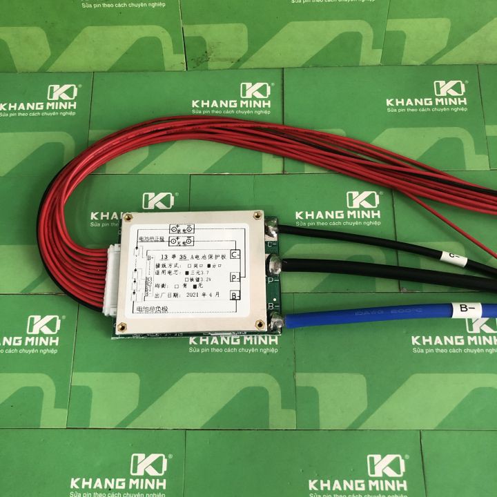 Mạch 13S 48V 35A, sạc và bảo vệ pin Li-ion 3.7V, 13 cell nối tiếp