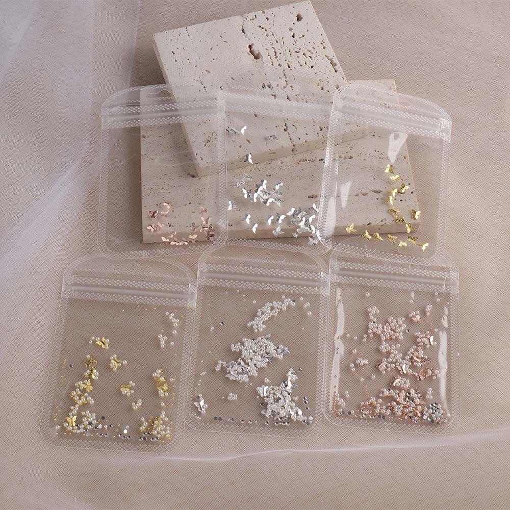 Phụ Kiện Trang Trí Móng Tay Mini Hình Bướm Phong Cách Nhật Bản|Phụ Kiện Hợp Kim Trang Trí Móng Tay Xinh Xắn