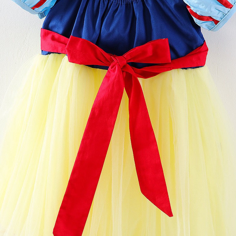 Đầm Công Chúa Bạch Tuyết Thời Trang Mùa Hè Phong Cách Mới Cho Bé Gái