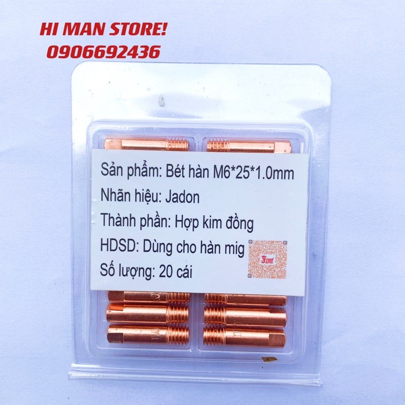 Bộ 20 béc hàn 0.8, béc 1.0 của máy hàn MIG mini Súng MiG Ak15