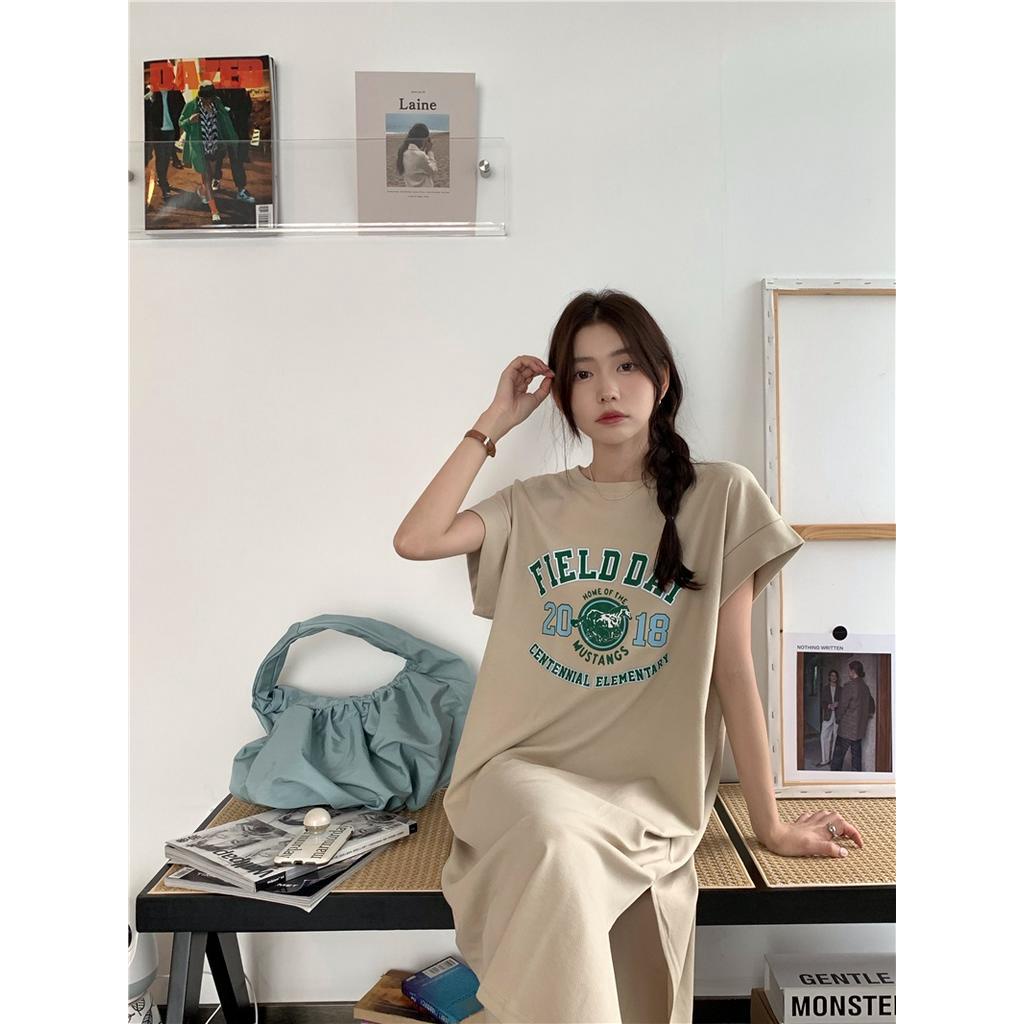 Đầm Thun Dáng Rộng In Chữ Thời Trang Sành Điệu 60938