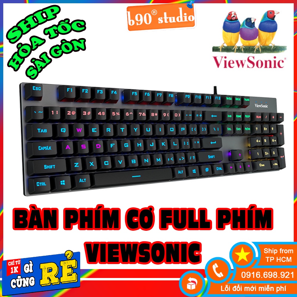 Bàn Phím Cơ Viewsonic Full Size Có bàn Phím Phụ Đèn Led Giá Tốt
