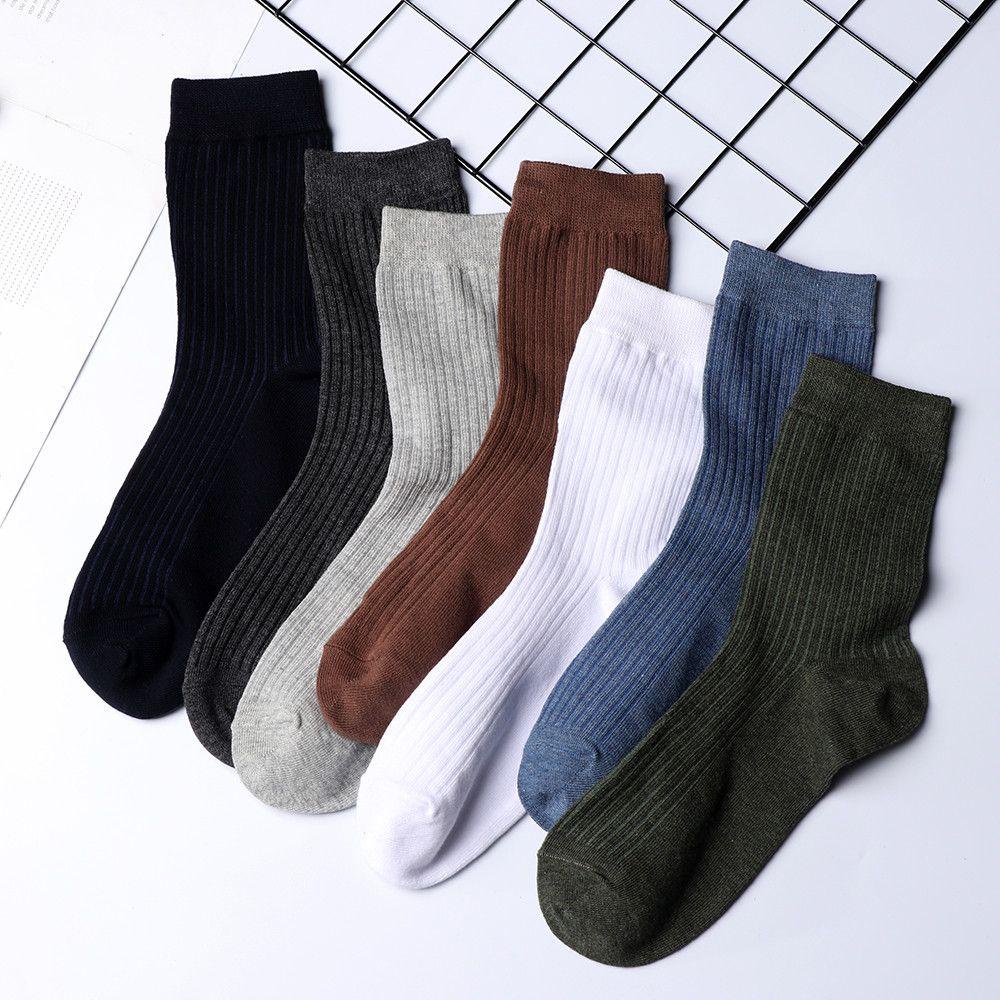 Vớ Cotton Thoáng Khí Thấm Hút Mồ Hôi Kiểu Dáng Đơn Giản Cho Nam