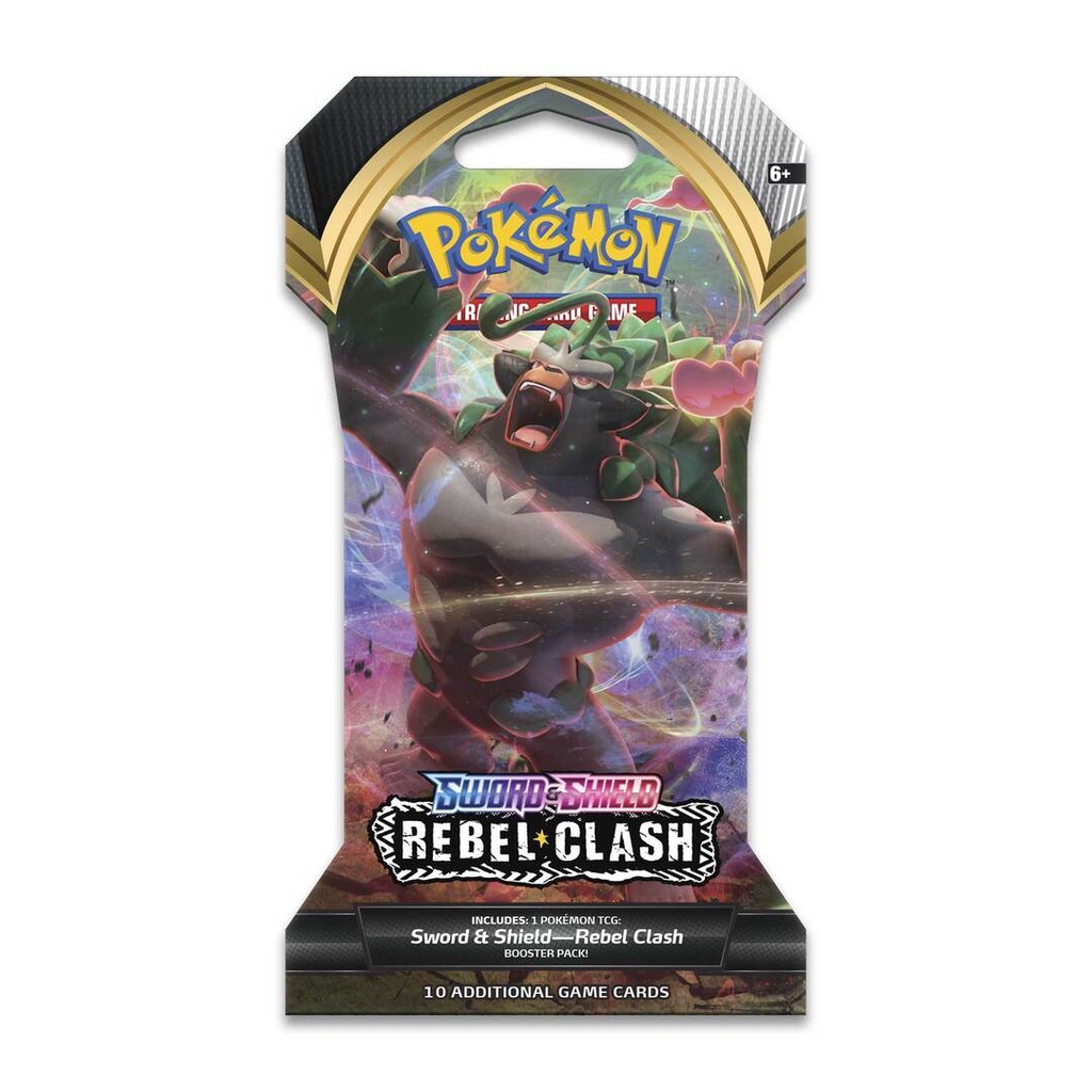 Bài Pokemon TCG Sword &amp; Shield Rebel Clash Sleeved Booster Pack Build Deck CHÍNH HÃNG MỸ POKTCGUSBP22