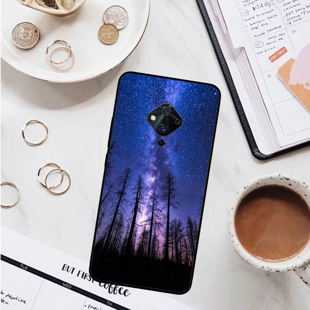 Ốp Lưng Silicone Họa Tiết Bầu Trời Đêm Thời Trang Cho Samsung Galaxy A6 2018 A70 A7 A80 S6 Edge S7 S8 S9 Plus