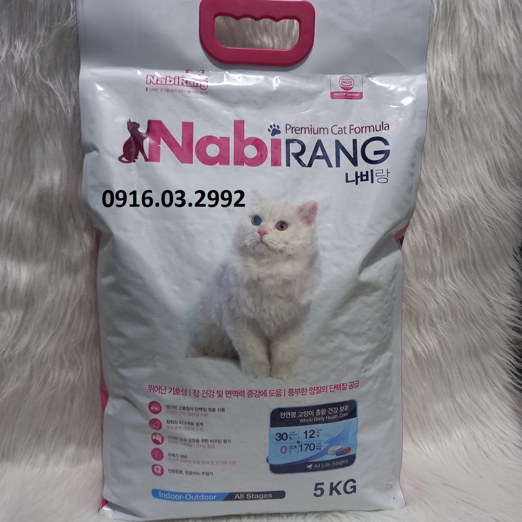 Thức ăn cho mèo Nabirang 5kg, Thức ăn cho mèo mọi lứa tuổi