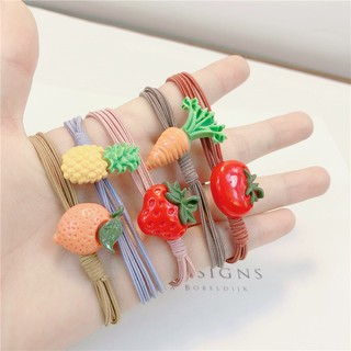 Dây buộc tóc hình rau củ quả siêu cute