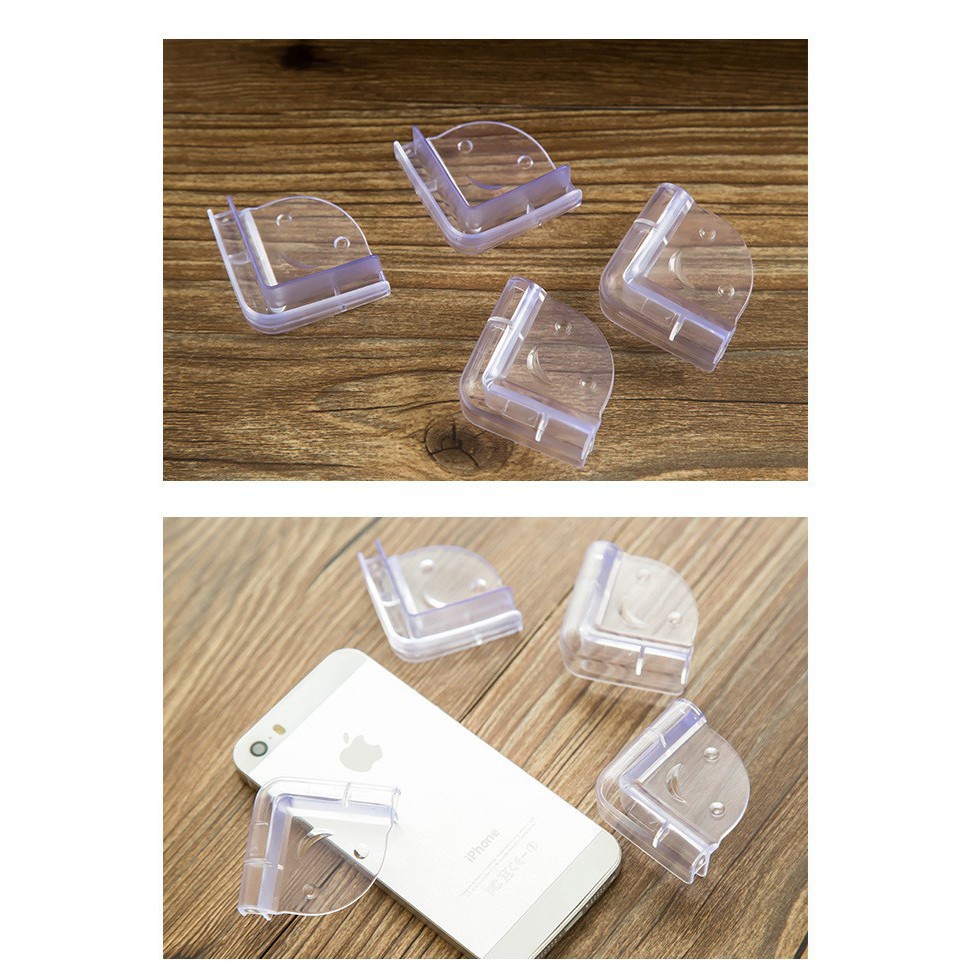 Set 4 Miếng Bịt Góc Bàn Silicone - Bịt Cạnh Bàn Chống Đập Đầu Vào Cạnh Bàn Cho Bé 88258