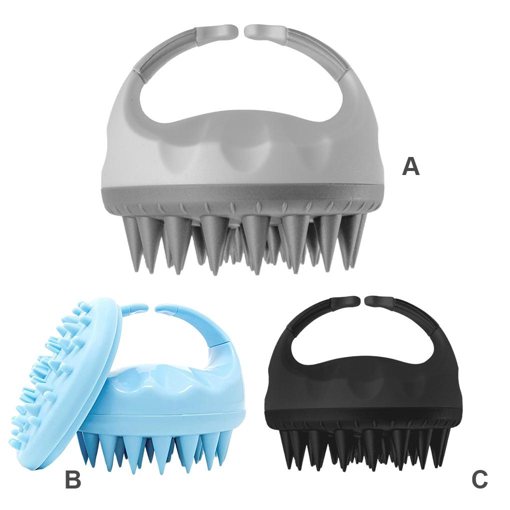 Bàn Chải Silicone Massage Tẩy Tế Bào Chết Chăm Sóc Da Đầu