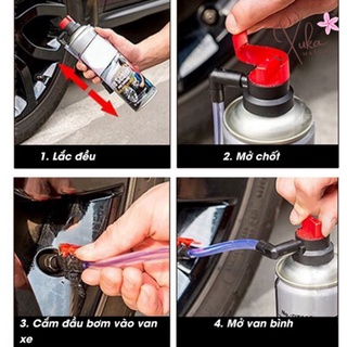 Bình xịt vá lốp khẩn cấp KOBY dành cho oto xe máy QV291 - Xuka Store