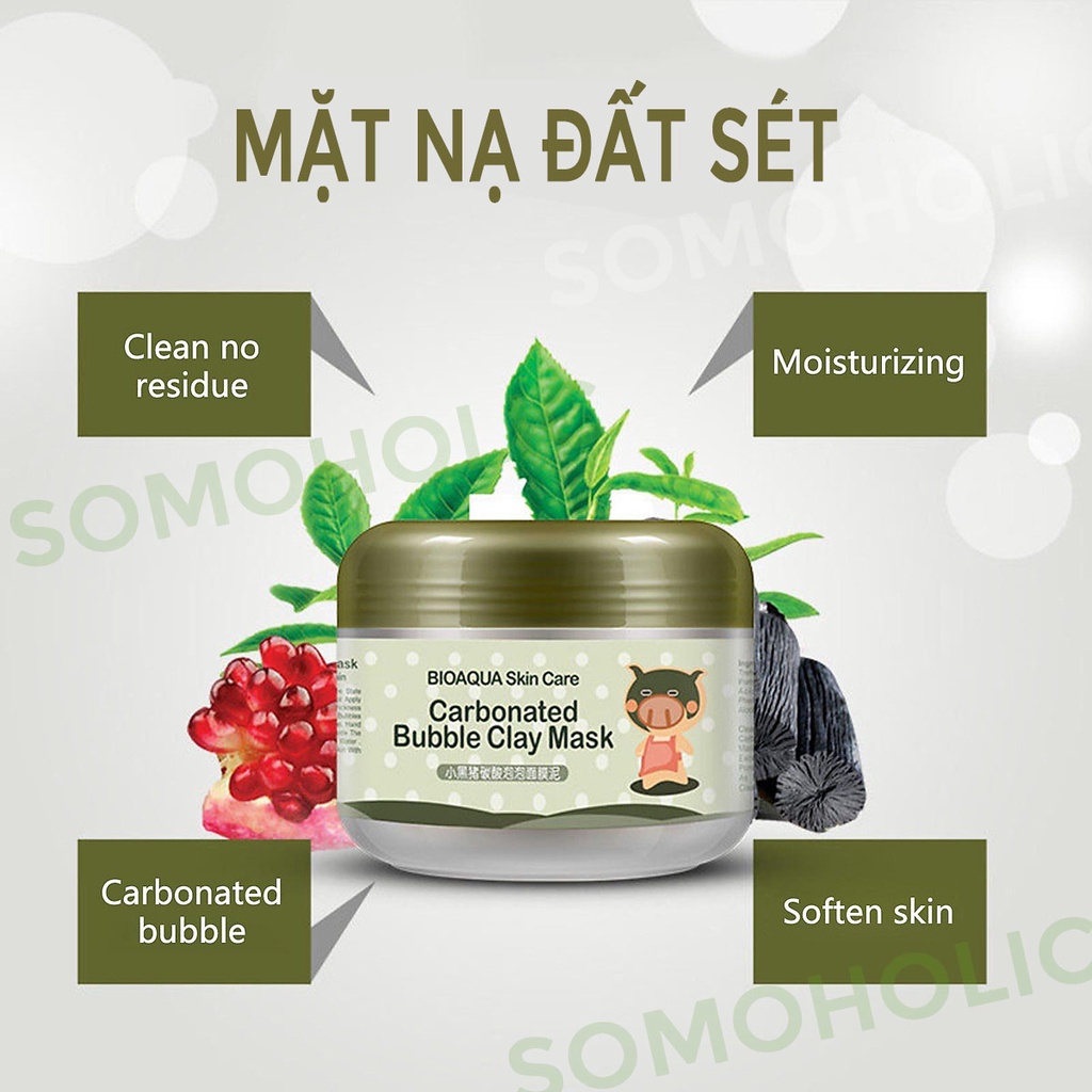 Mặt nạ đất sét Bioaqua dưỡng da làm sạch mịn da nội địa trung Somoholic MSK28