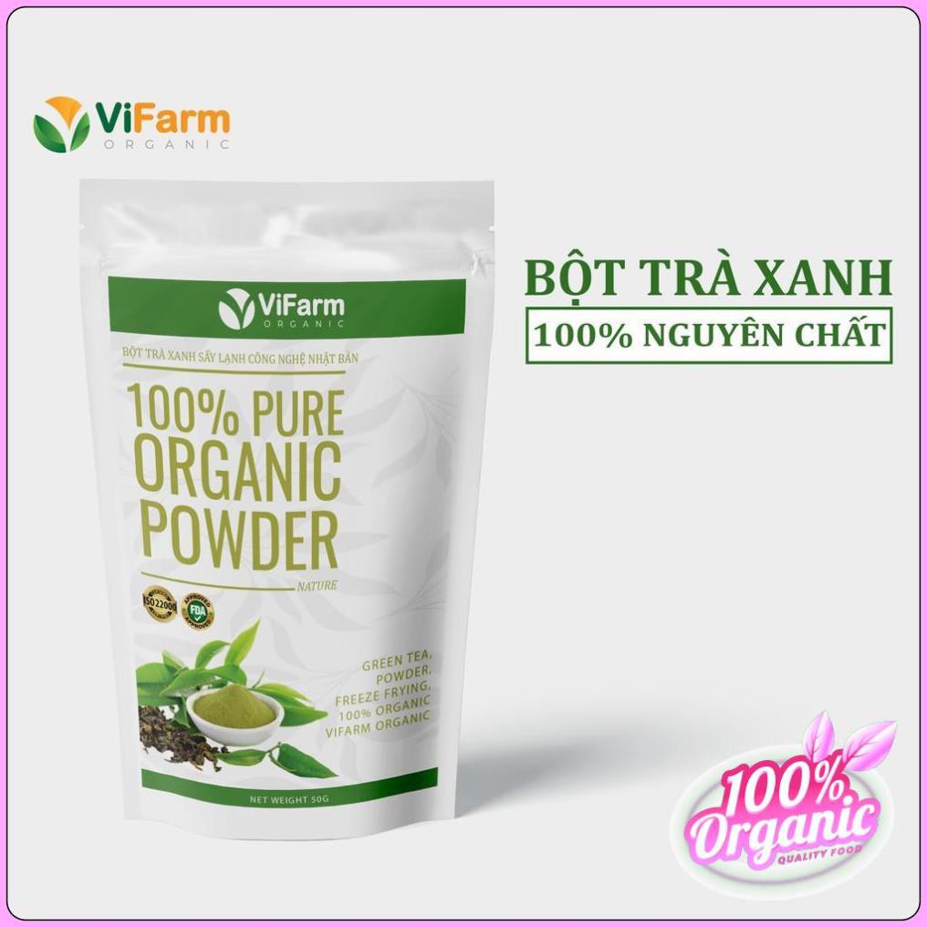 Bột Trà Xanh Matcha Nguyên Chất 50g Sấy Lạnh Công Nghệ Nhật Bản, Bột Matcha Trà Xanh Làm Bánh, Đắp Mặt