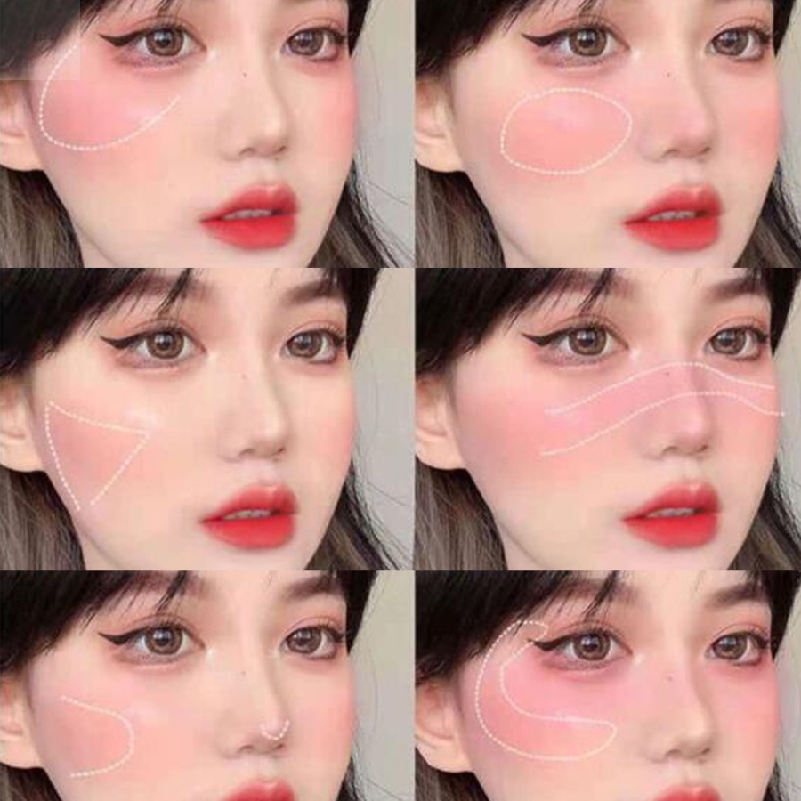 Bảng Màu Phấn Má Hồng Chống Nước Chống Mồ Hôi Lâu Phai 6 Màu Sắc Lên Màu Cực Chuẩn