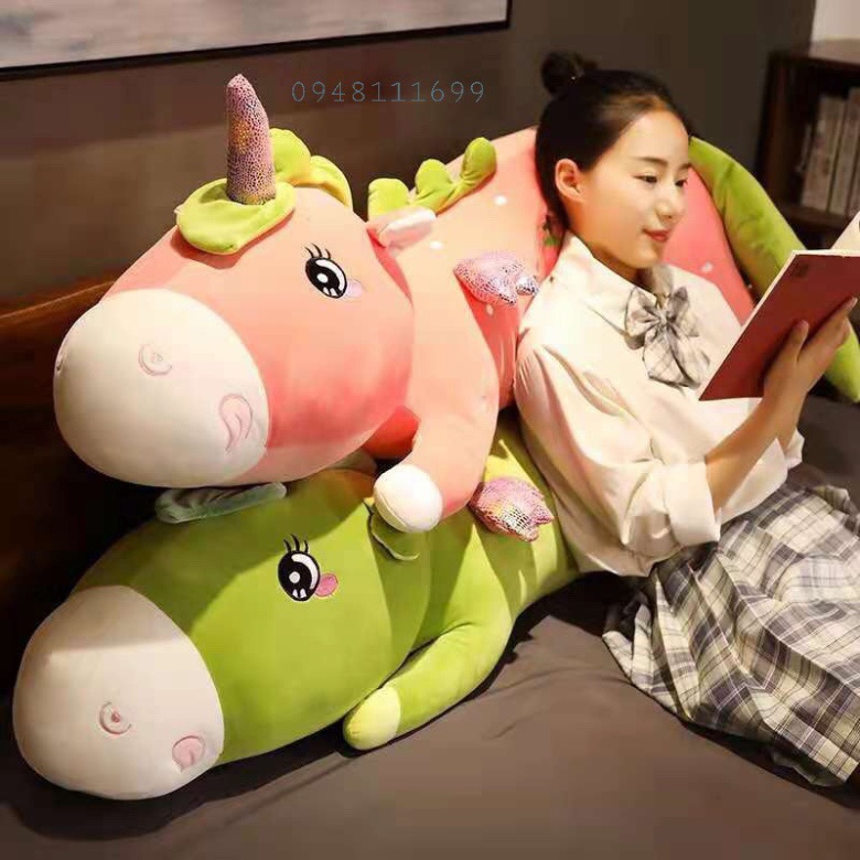 Gấu bông unicorn ⚡RẺ VÔ ĐỊCH⚡ gối ôm Ngựa kỳ lân ,ngựa pony một sừng vải nhung co dãn 4 chiều siêu mềm mịn Giá rẻ