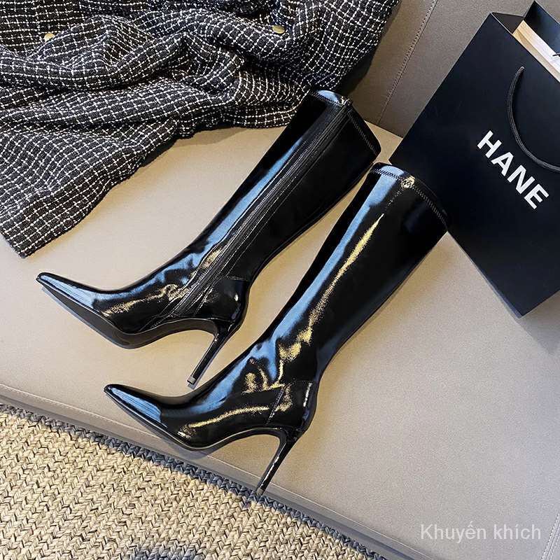 Giày bốt mũi nhọn thiết kế thời trang mùa thu đông cho nữ