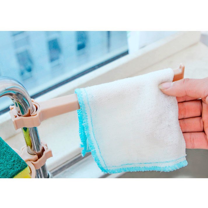 Kệ Treo Vòi Nước - Giá Treo Để Đồ Gác Bồn Rửa Chén Có Thanh Treo Khăn Tiện Dụng 7953