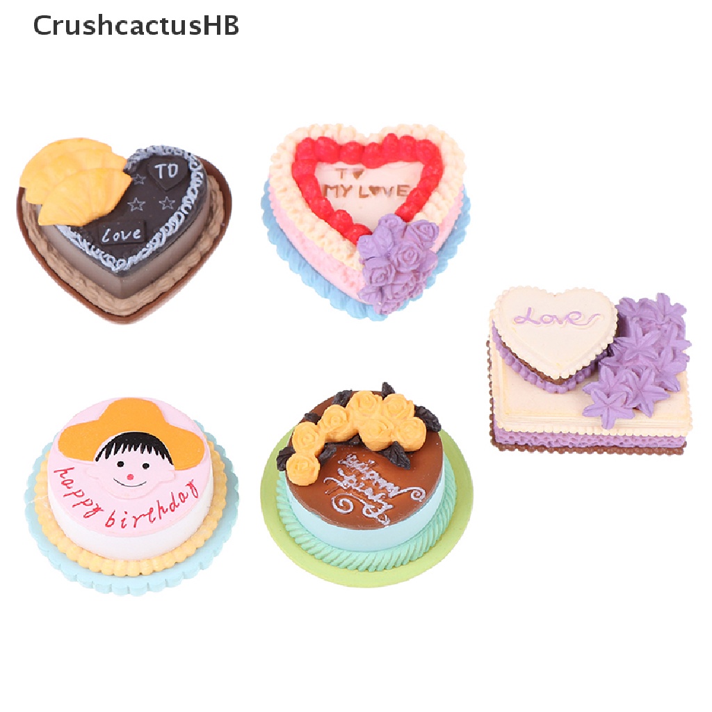 [CrushcactusHB] Birthday Cake Model Simulation Food Miniature Figurine Pretend play Kitchen Toy  Hot Sell