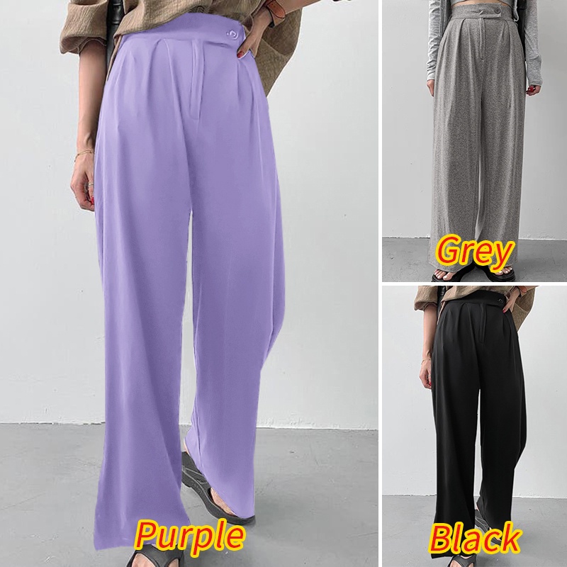 Quần ống rộng ZANZEA xẻ tà thời trang dành cho nữ