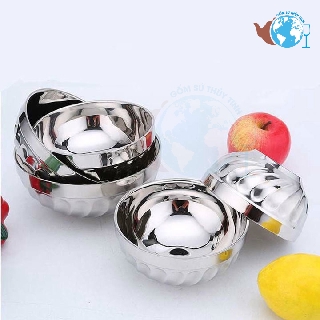 Chén bát ăn INOX kiểu xoắn tiện lợi MS14