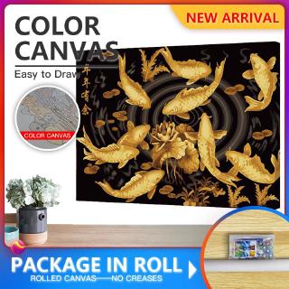Tranh vải canvas trang trí tường chạm khắc năm mới
