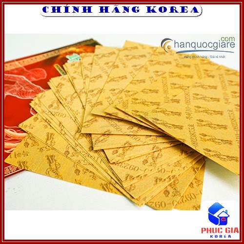 Cao dán hồng sâm hàn quốc chính hãng, gói 20 miếng - Cao dán sâm Power đỏ giảm đau lưng, đau cơ, đau vai gáy - phucgia