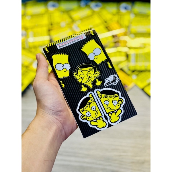 Sét Tem Nhân Vật Hoạt Hình Dán Trang Trí Xe