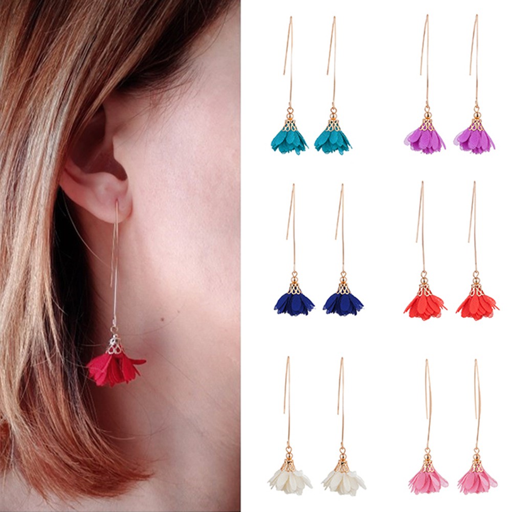 Đôi Khuyên Tai HìNh Hoa ĐíNh Kim Cương Giả ThờI Trang Cho Nữ