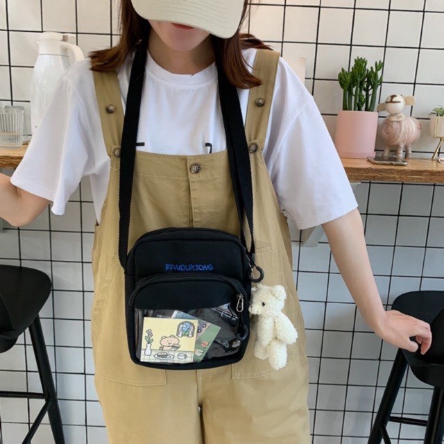 [Mã FAMAYWA2 giảm 10k đơn từ 50k] Túi tote Vải Canvas Đeo Chéo Trong Suốt Phong Cách Hàn Quốc siêu hót | BigBuy360 - bigbuy360.vn