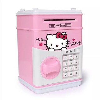 [trứng biến thái]Két sắt mini hình hello kitty ( tặng bộ đồ chơi rút gỗ )[lót giày]