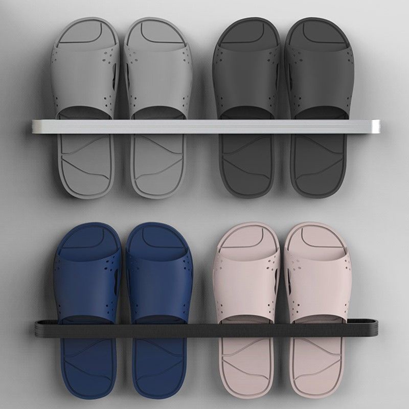 Giá Đỡ Dép Gắn Tường Bằng Nhôm Tiện Dụng Cho Phòng Tắm / Phòng Ngủ