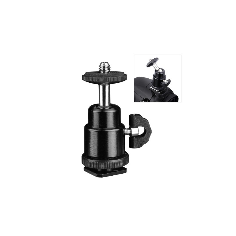 Đầu Chuyển Đổi Chân Flash Máy Ảnh Hot Shoe Sang Ball Head 1/4-inch