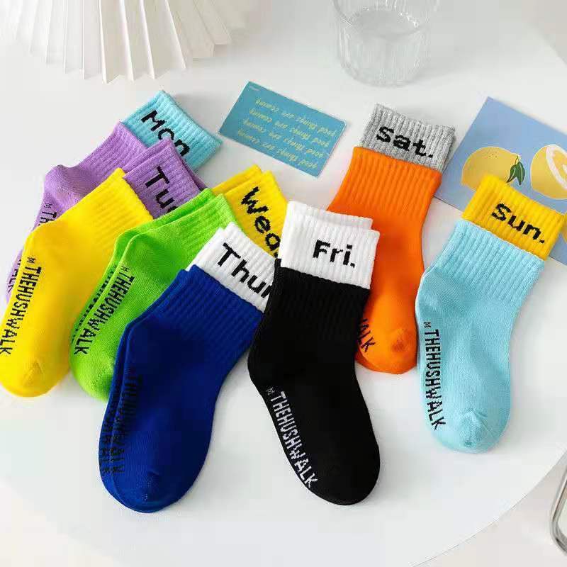 Vớ Cotton Hai Màu Sắc Kẹo Ngọt Dễ Thương Dành Cho Bé Gái