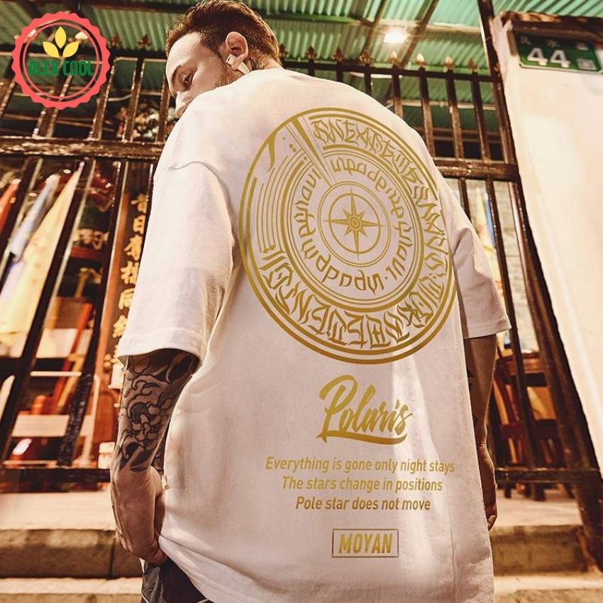 Áo thun nam nữ áo phông nam tay ngắn cổ tròn chất cotton co giãn 4 chiều hình la bàn alex cool