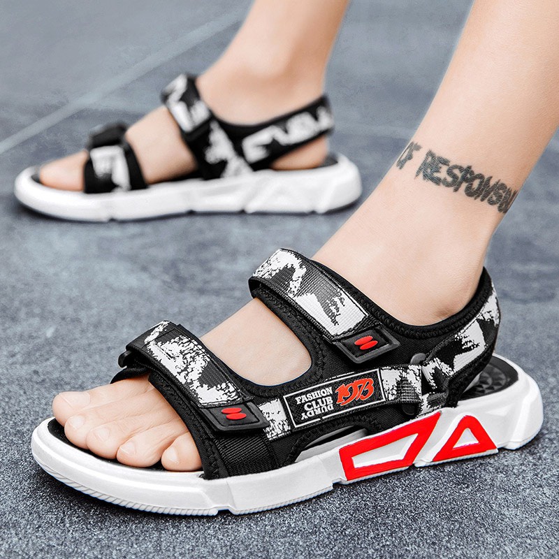 Sandal nam quai hậu học sinh Họa Tiết CLUBB 2 màu cực đẹp