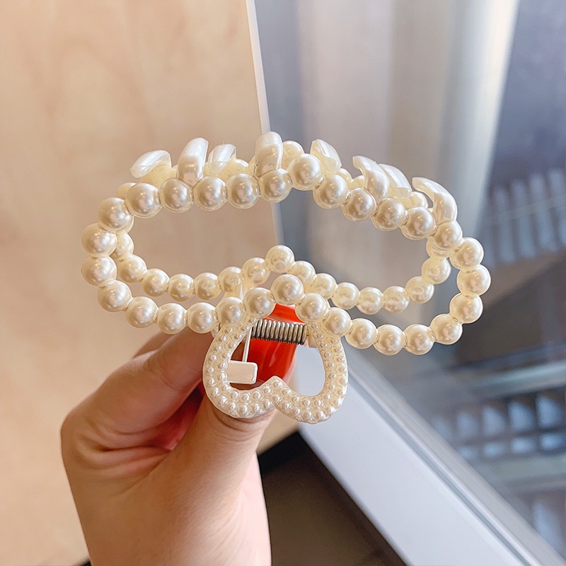 Cặp tóc dọc càng cua hạt trai nhân tạo nữ tính nhiều mẫu đáng yêu - K246