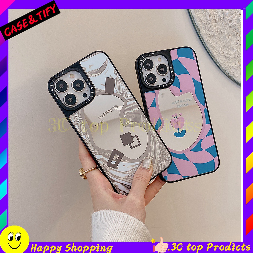 【Mirror CASETIFY】Ốp iPhone 13 12 11 pro max 6s 6 plus 7 plus 8 plus XR XS Max SE2020 13Pro 12pro 13promax 12promax 12mini 13mini 11pro Điện Thoại Cứng Kèm Gương Soi Cho