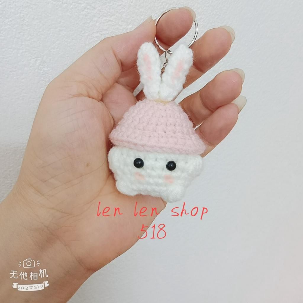 Móc khóa bé nấm bằng len cute