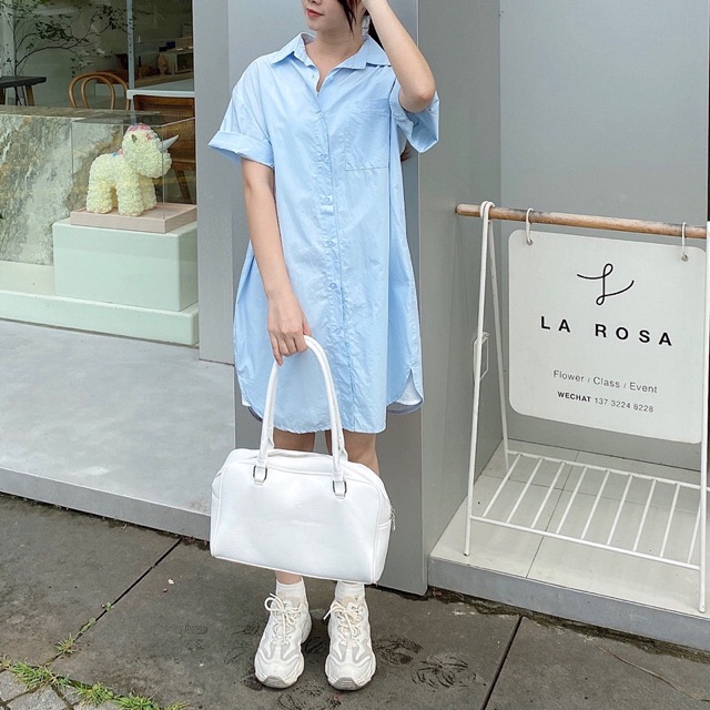 Túi đeo vai form boston da PU